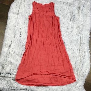 J. Jill Love Linen Coral Hi Lo dress